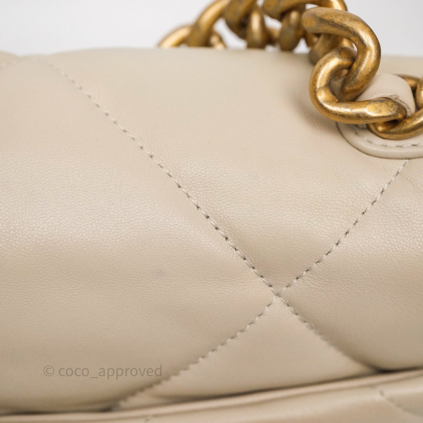 Chanel 19 Small Ivory Mixed Hardware
