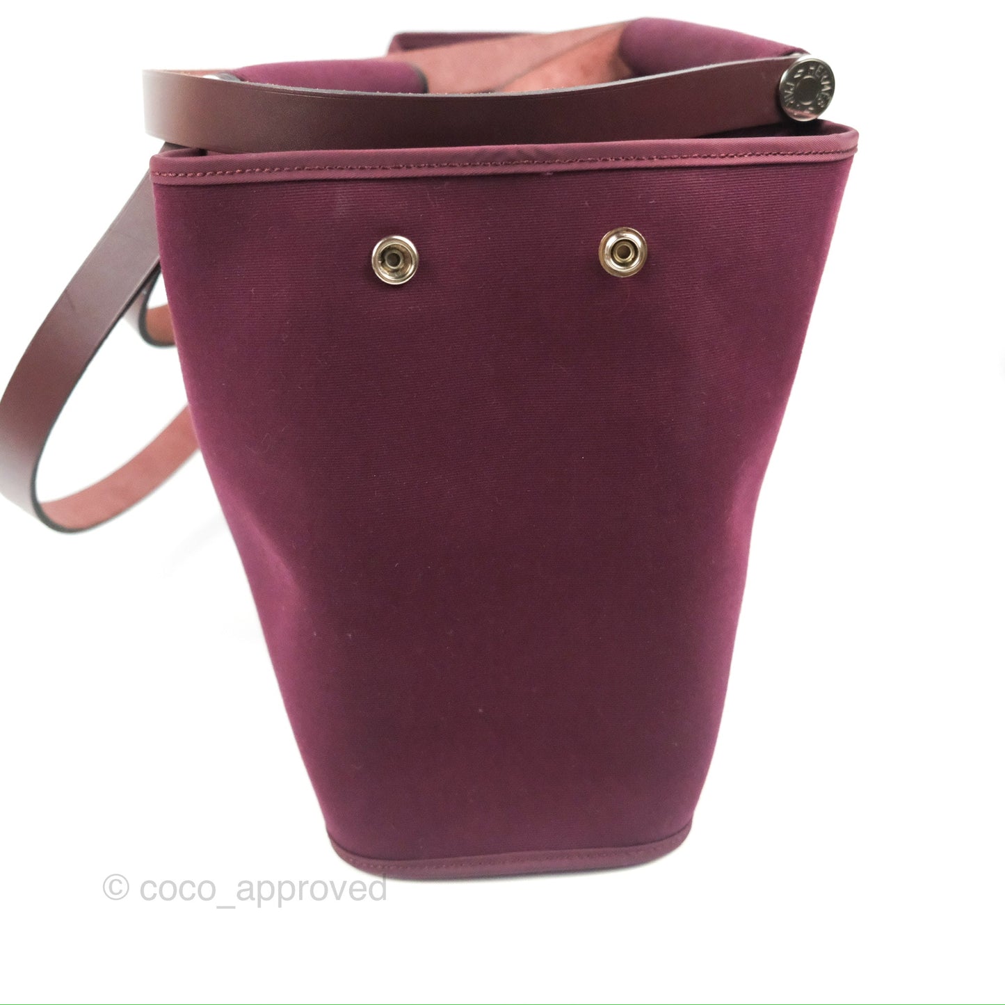 Hermès Cabag Elan Bag Purple Canvas