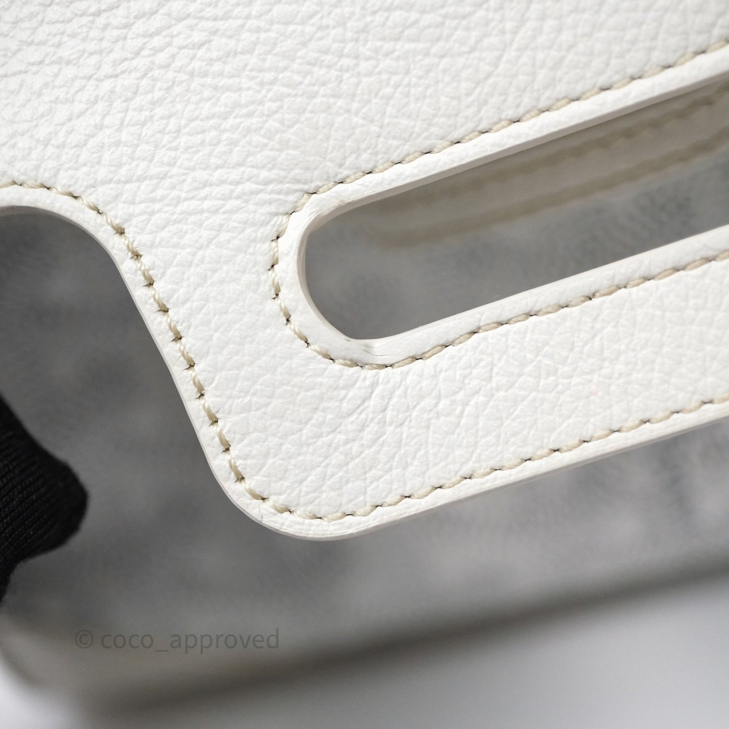 Goyard Saïgon Mini Bag Chevroches Calfskin White Silver Hardware