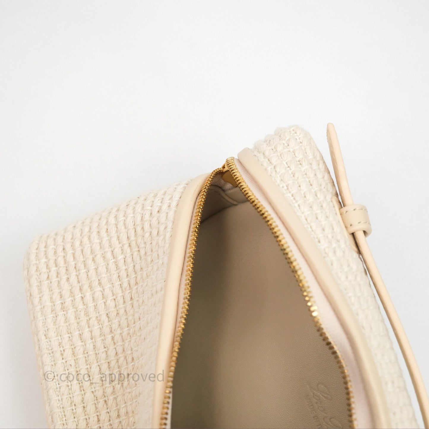 Loro Piana Extra Pocket L19 Beige Cotton-Linen Gold Hardware