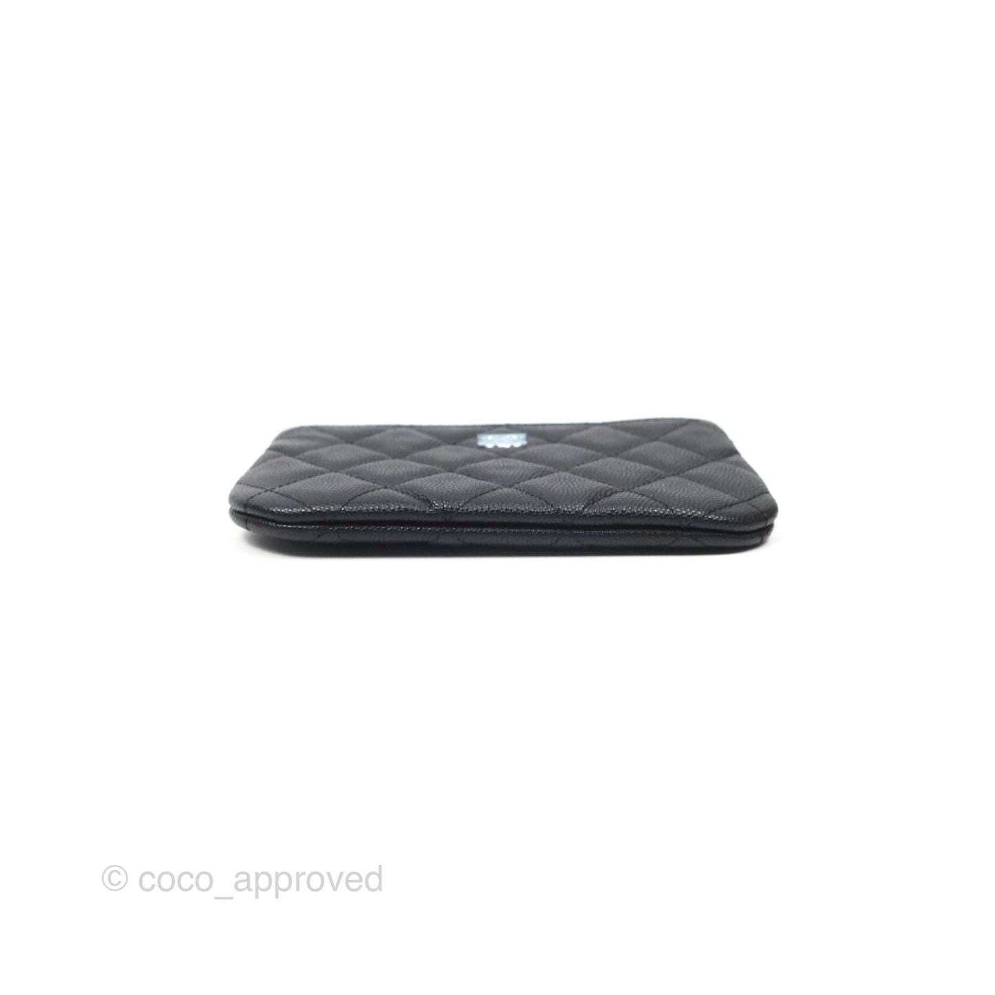 Chanel Quilted Mini O Case Black Caviar Gold Hardware