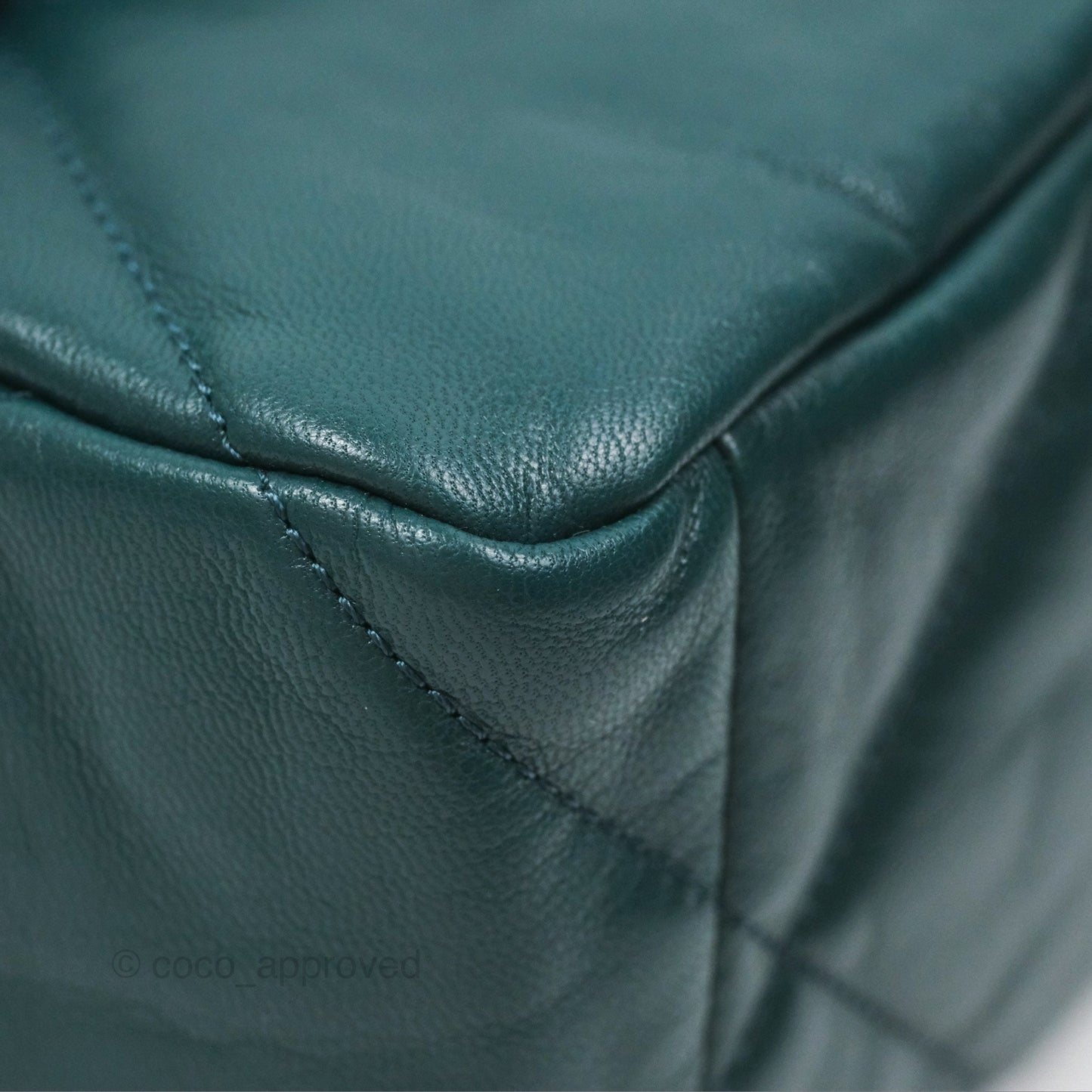 Chanel 19 Medium Green Goatskin Mixed Hardware