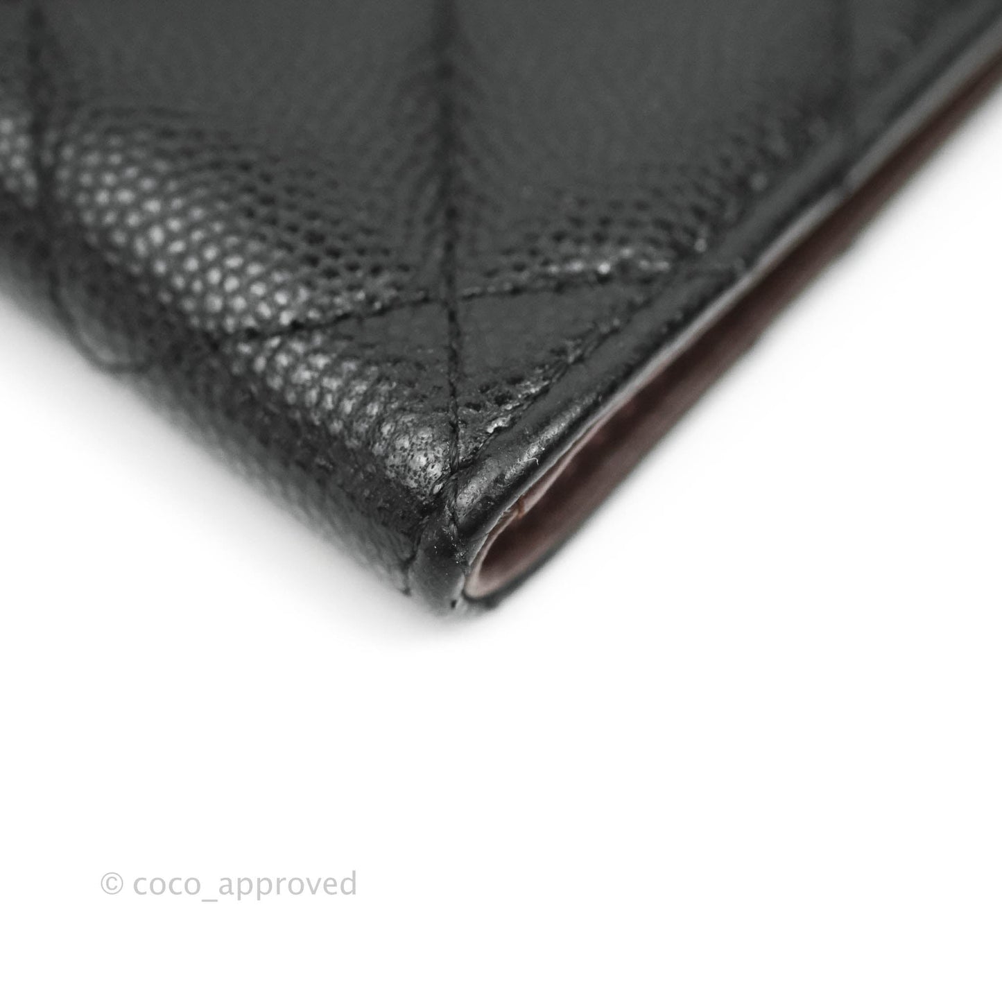 Chanel Classic Quilted Key holder Black Caviar Gold Hardware