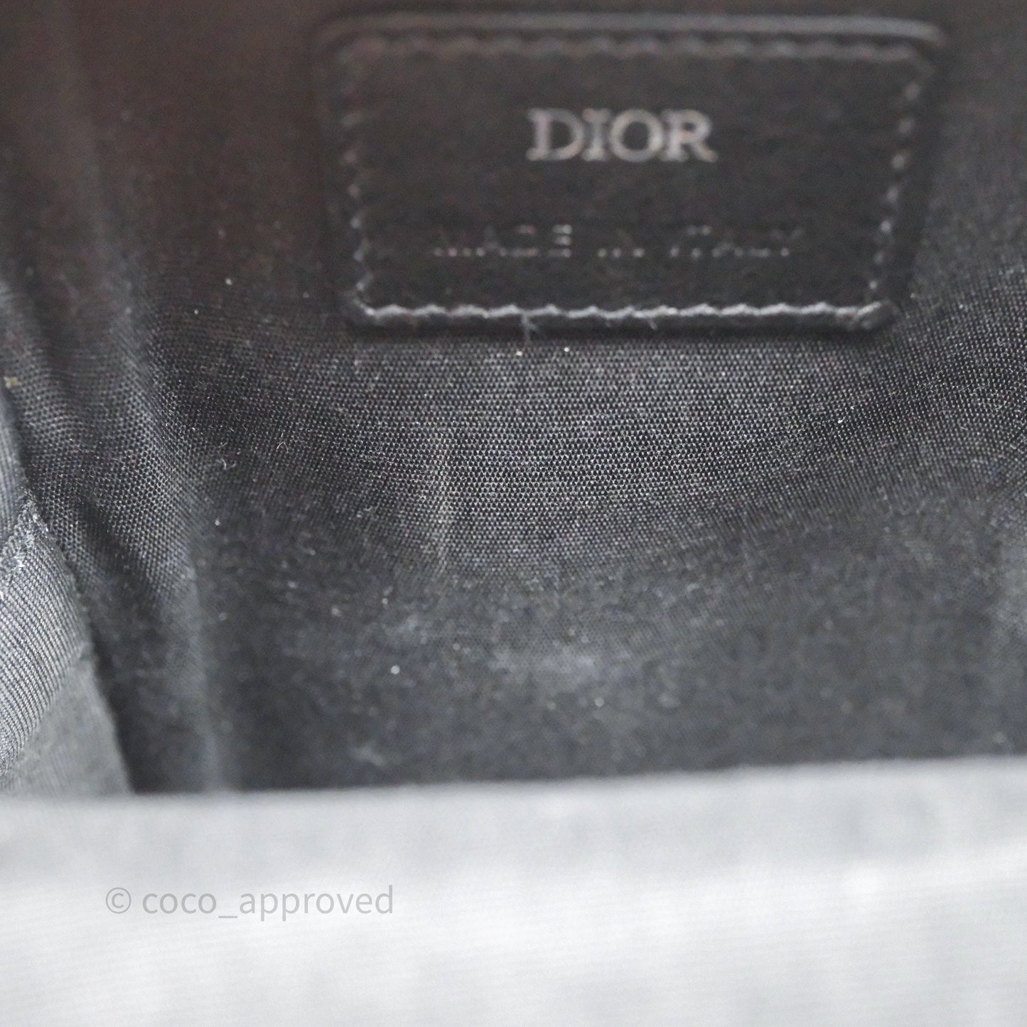 Christian Dior Men's Crossbody Bag Black Oblique Canvas