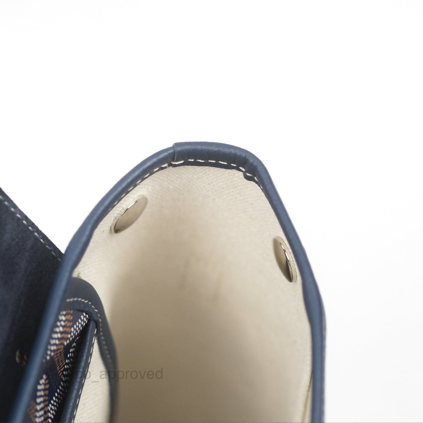 Goyard Mini Alpin Backpack Navy Blue Goyardine Calfskin