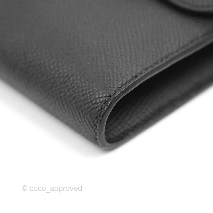 Hermès Constance Long To Go Wallet Black Epsom Gold Hardware