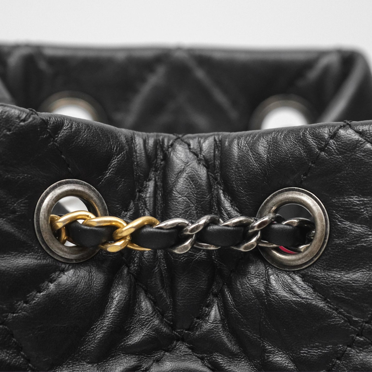 Chanel Medium Gabrielle Backpack Black Aged Calfskin