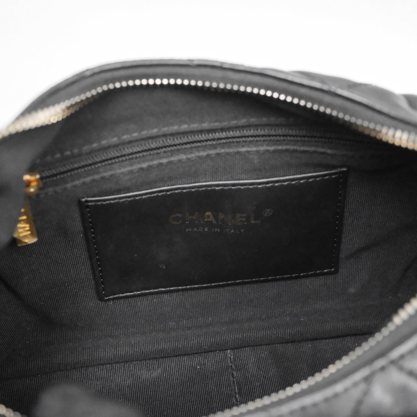 Chanel Small Quilted Trendy Double Pocket Hobo Black Lambskin Gold Hardware