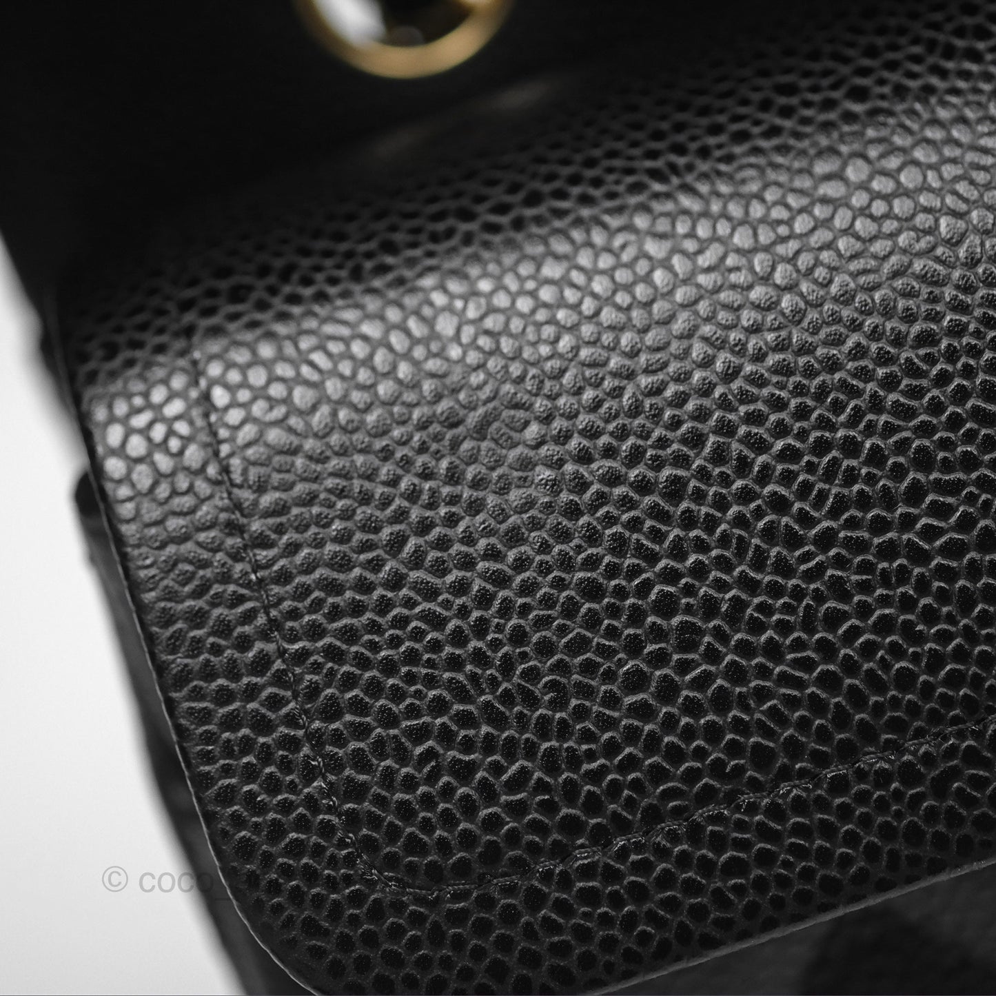 Chanel Classic M/L Medium Flap Quilted Black Caviar Gold Hardware