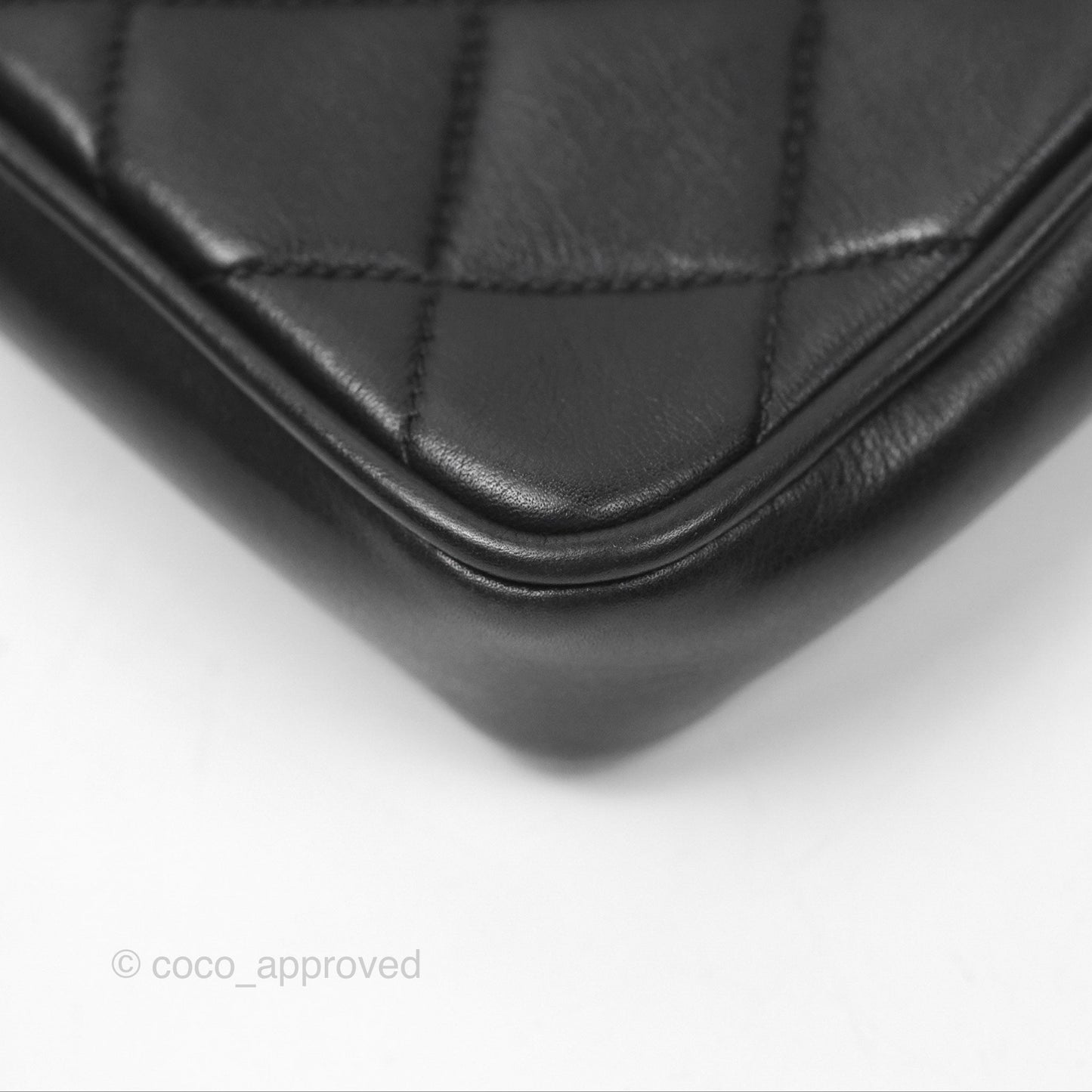 Chanel Vintage Belt Bag Quilted Black Lambskin 24K Gold Hardware