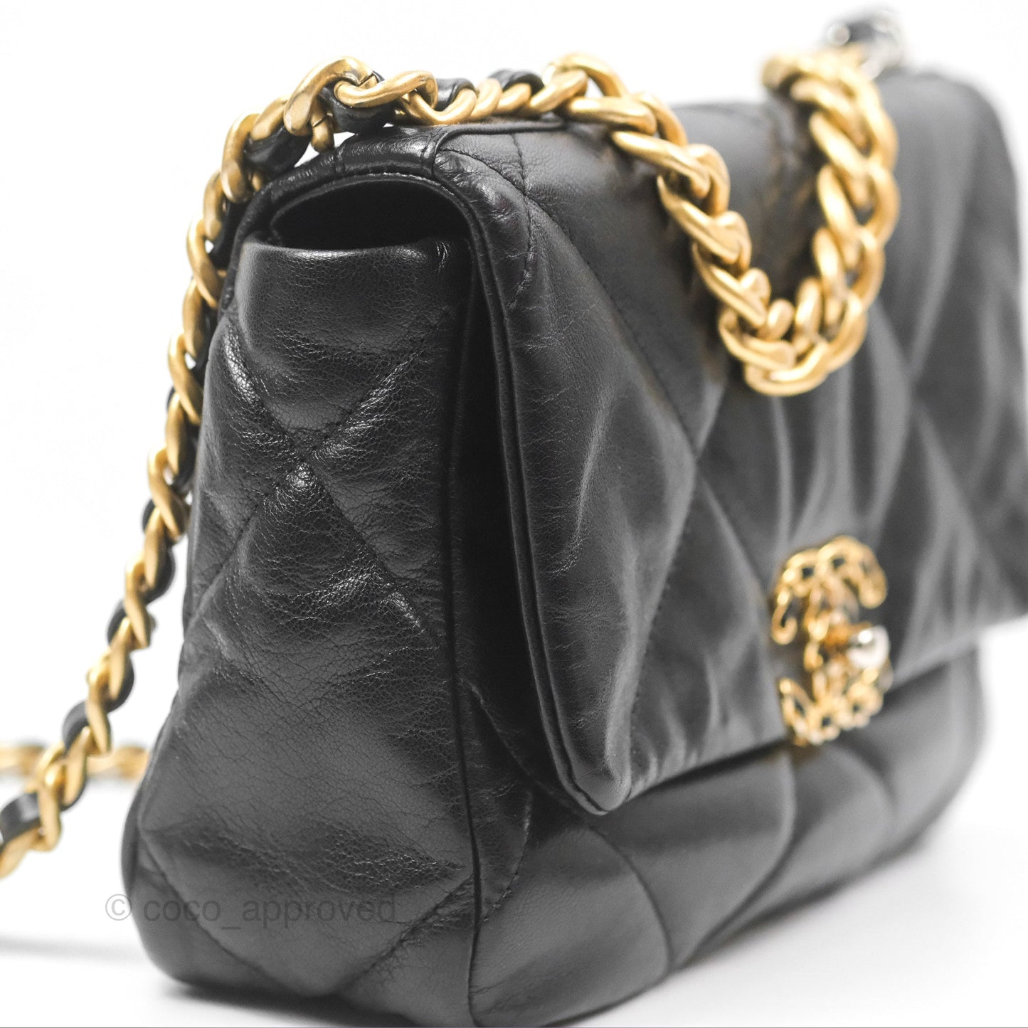 Chanel 19 Small Black Goatskin Mixed Hardware