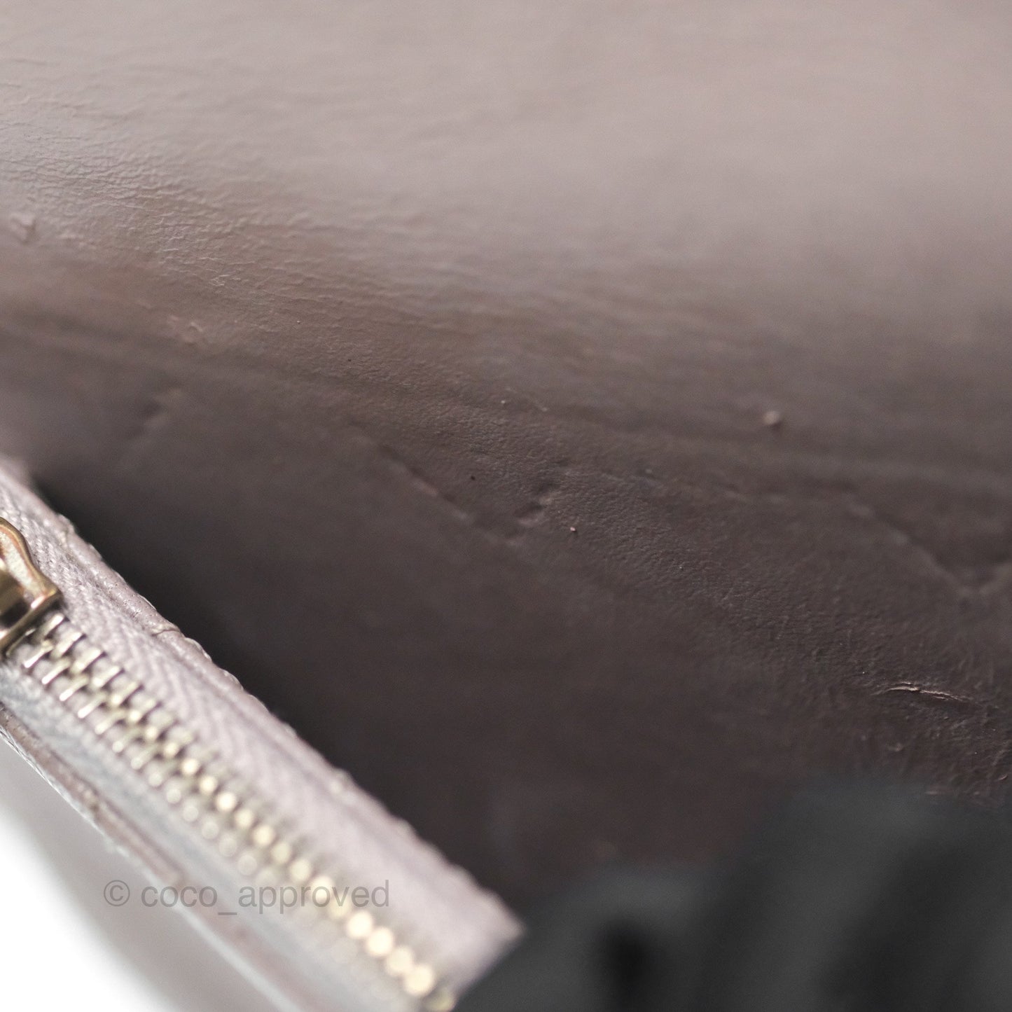 Chanel Coco Curve Flap Burnished Lilac Grey Calfskin Goatskin Antique Gold Hardware