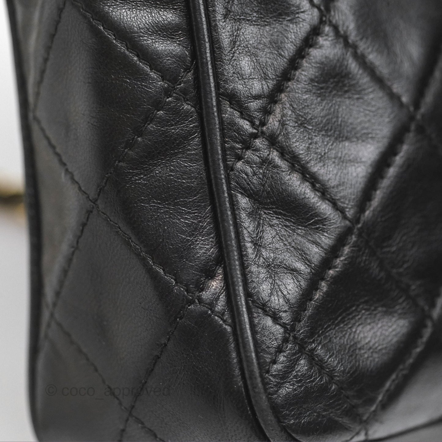 Chanel Vintage Camera Bag Black Lambskin Gold Hardware