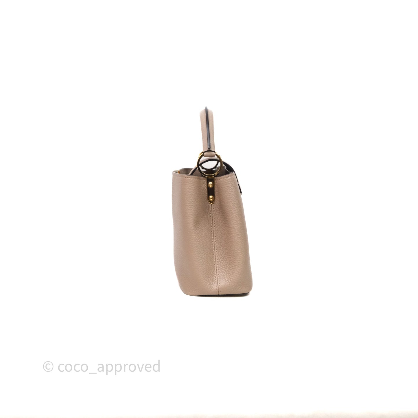 Louis Vuitton Taurillon Capucines BB Galet