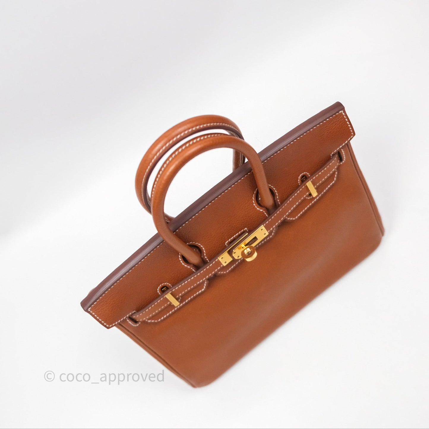Hermès Birkin 25 Retourne Fauve 34 Barenia Gold Hardware