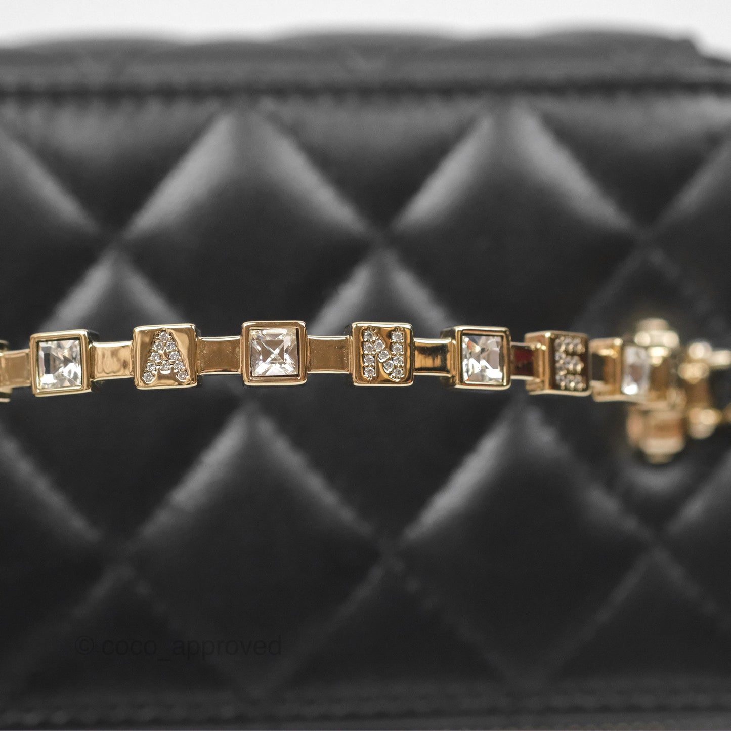 Chanel Vanity Rectangular Top Handle Black Lambskin Gold Hardware