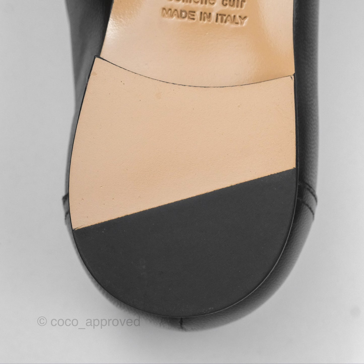 Hermès Paris Loafer Black Goatskin Palladium H Buckle Size 37.5