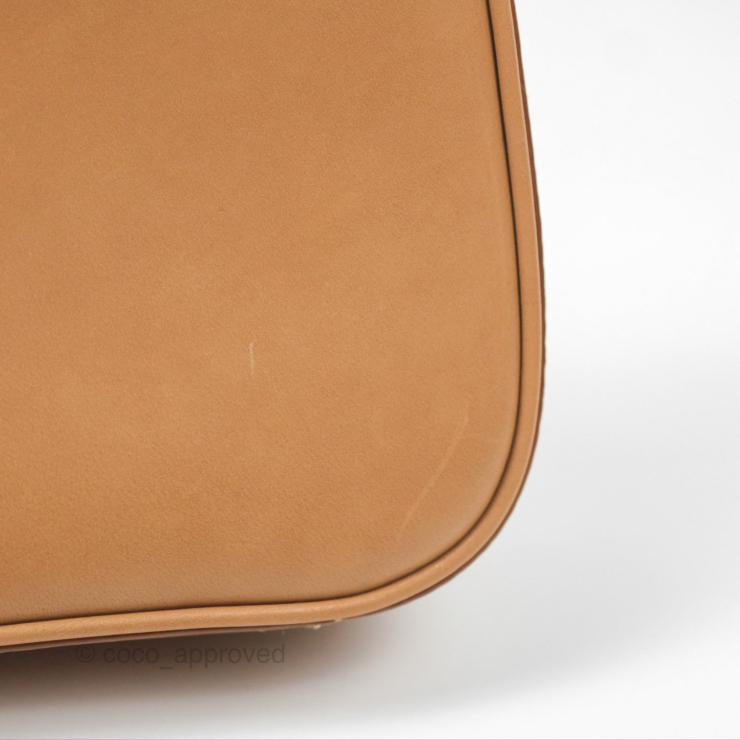 Saint Laurent Mini Le 5 À 7 Tan Calfskin Bronze Brass Hardware