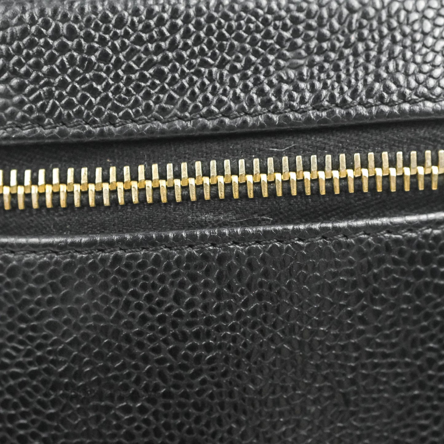 Chanel Vintage Vanity Case Black Caviar Gold Hardware