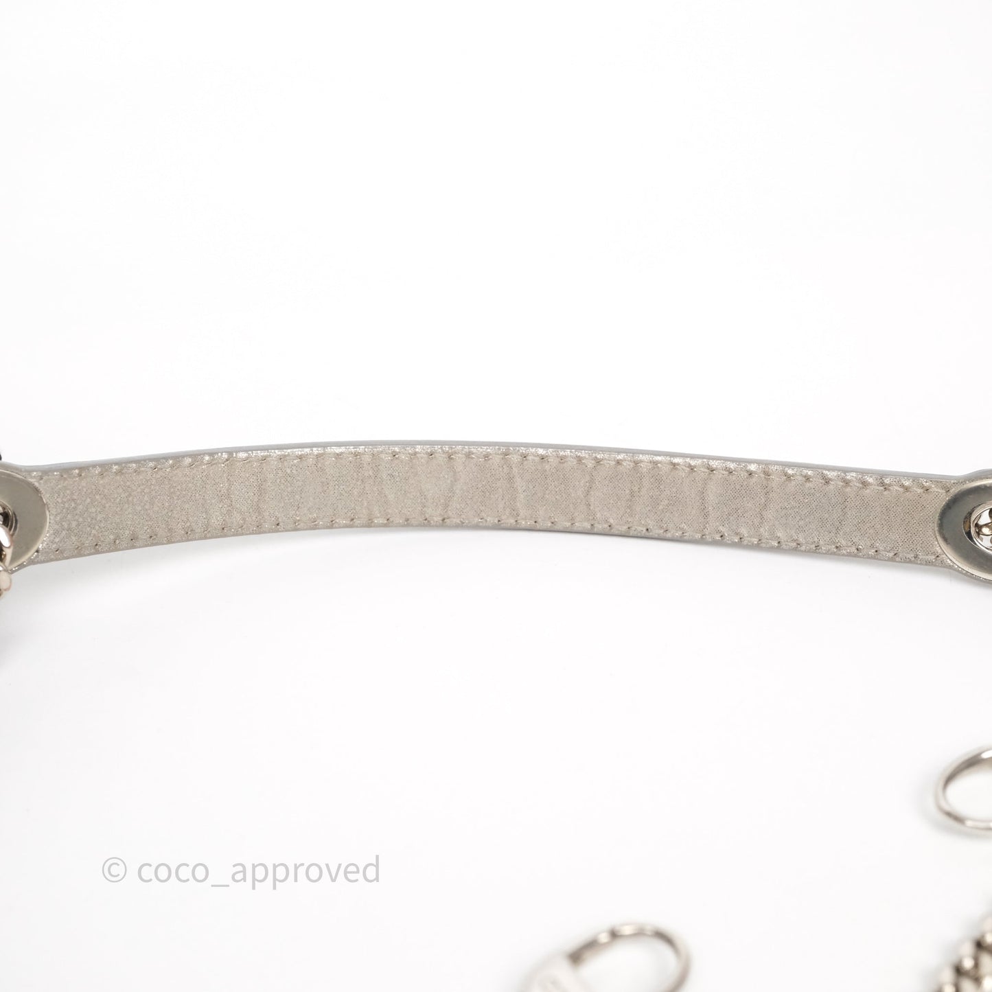 Christian Dior Mini Lady Dior Metallic Silver Nubuck Silver Hardware