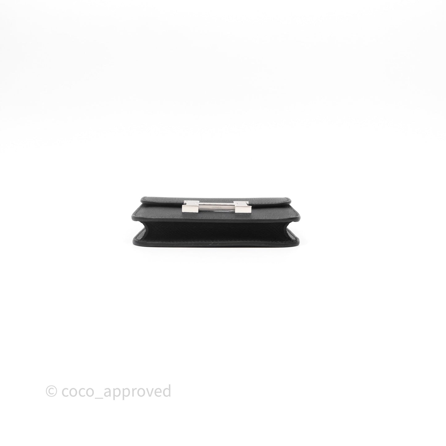 Hermès Constance Slim Wallet Noir 89 Epsom Palladium Hardware