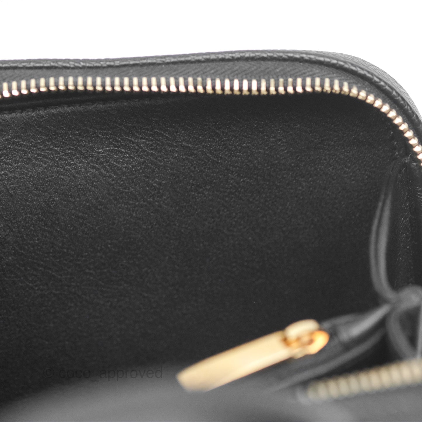 Chanel Quilted Medium CC Filigree Vanity Case Black Caviar Aged Gold Hardware