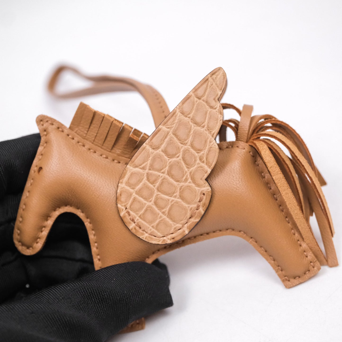 Hermès Rodeo Pegase Touch PM Bag Charm Chai