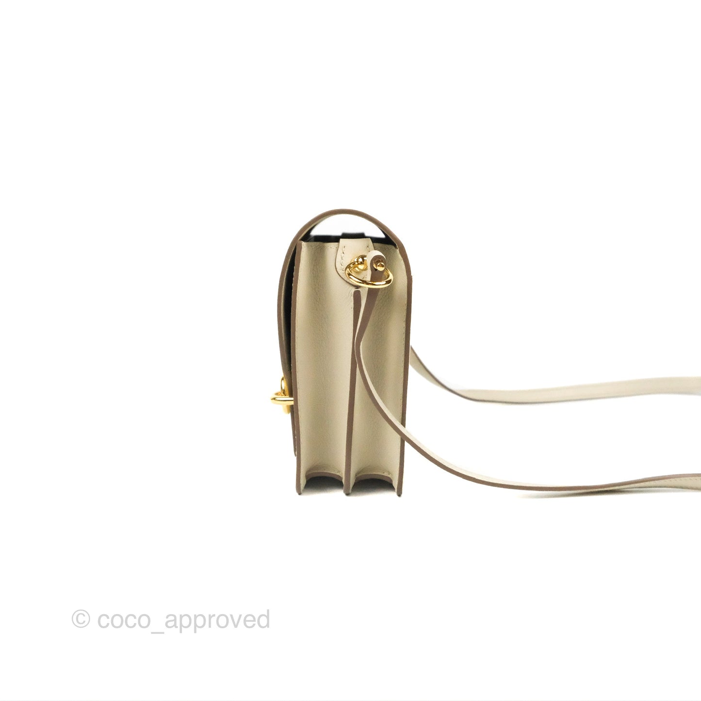 Hermès Roulis Mini 18 Beton Evercolor Permabrass Hardware