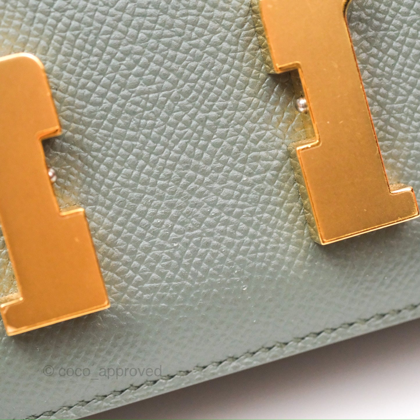 Hermès Constance Mini 18cm Vert Amande Epsom Gold Hardware