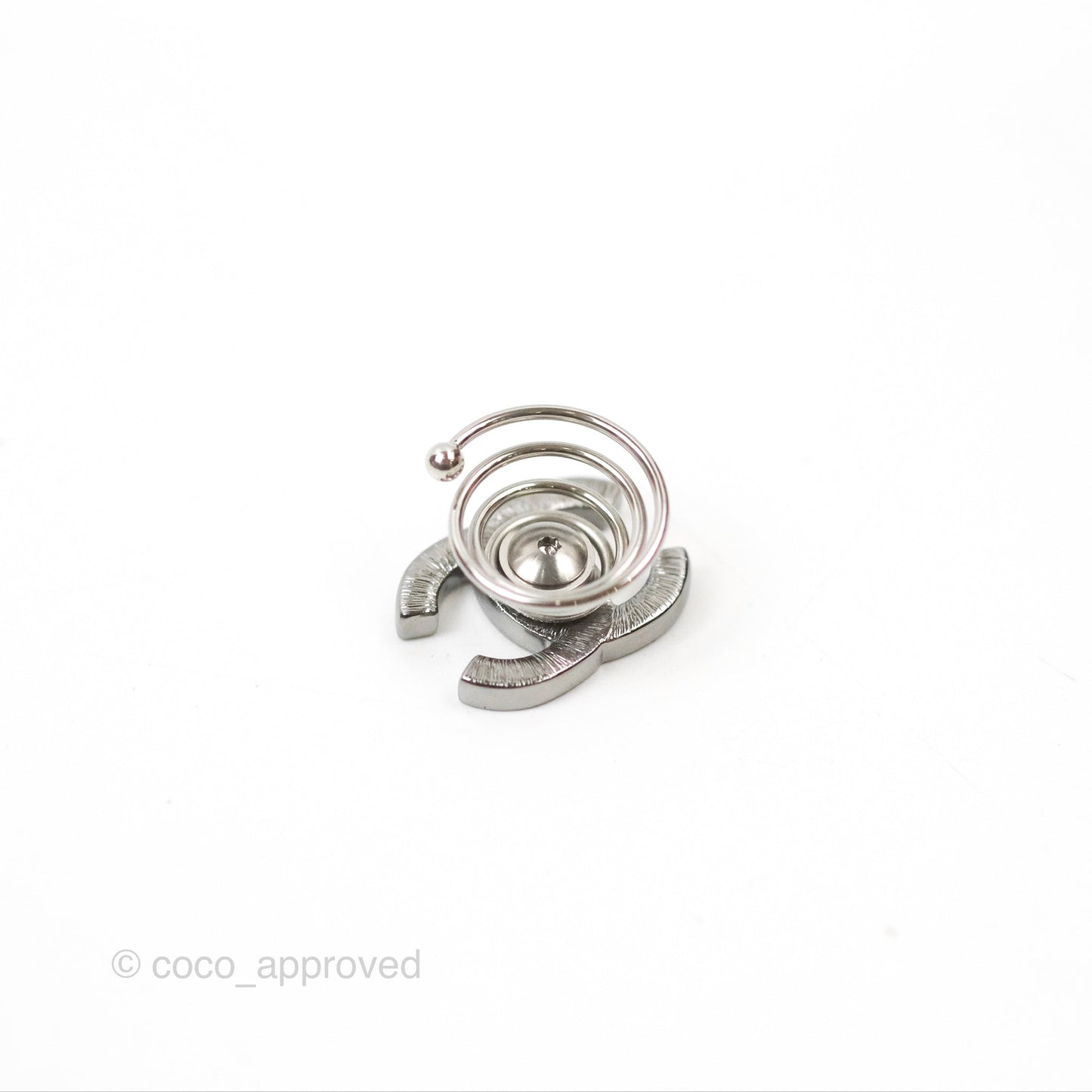 Chanel CC Crystal Star Hair Accessories Gun Metal 22C