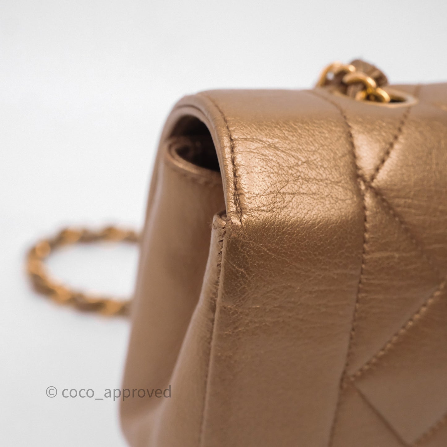 Chanel Vintage Small Quilted Classic Diana Flap Bag Gold Lambskin 24K Gold Hardware