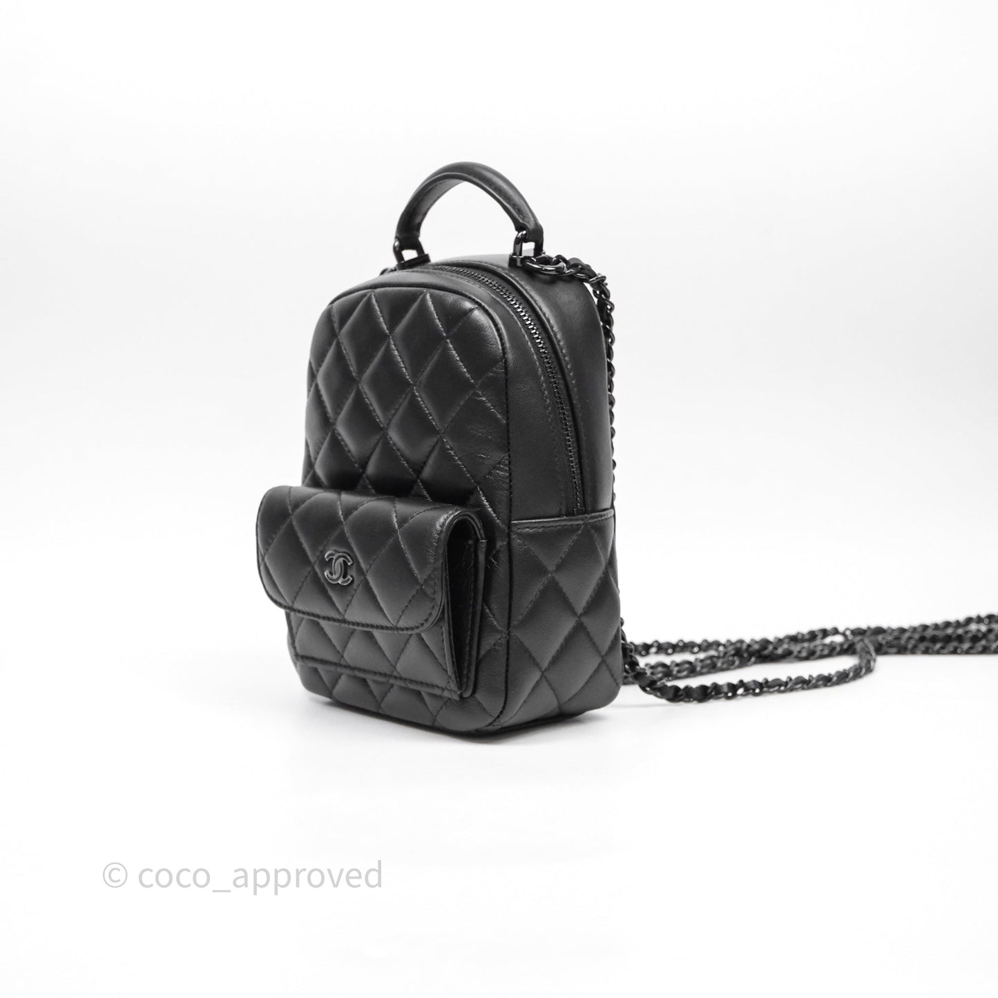 Chanel Classic Mini Backpack So Black Lambskin