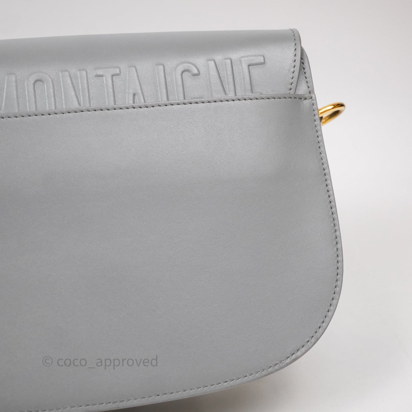 Christian Dior Medium Bobby Flap Grey Box Calfskin