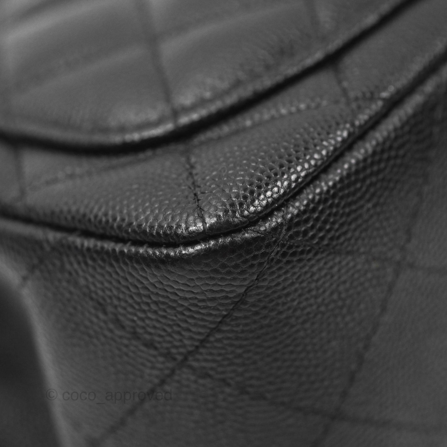 Chanel Quilted Mini Square Flap Black Caviar Gold Hardware