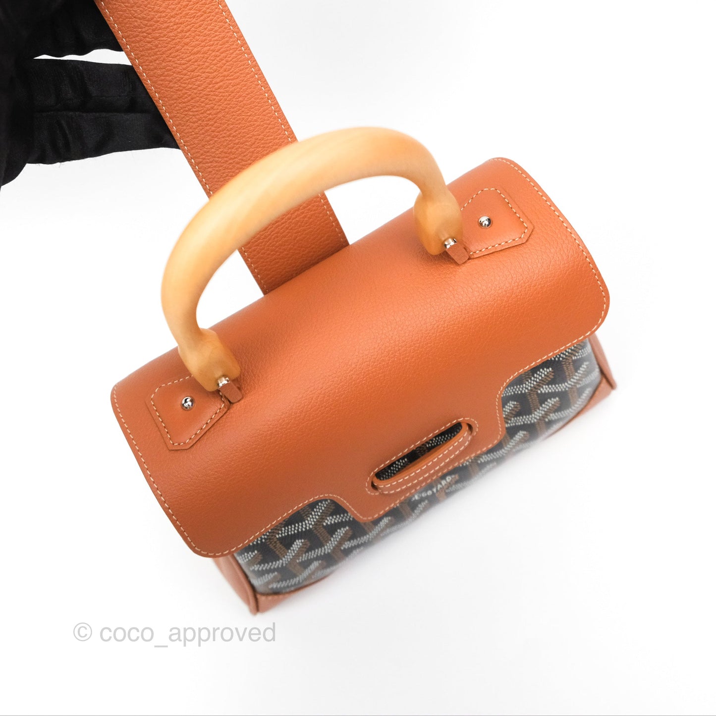 Goyard Saïgon Mini Bag Tan Goyardine Canvas/Chevroches Calfskin