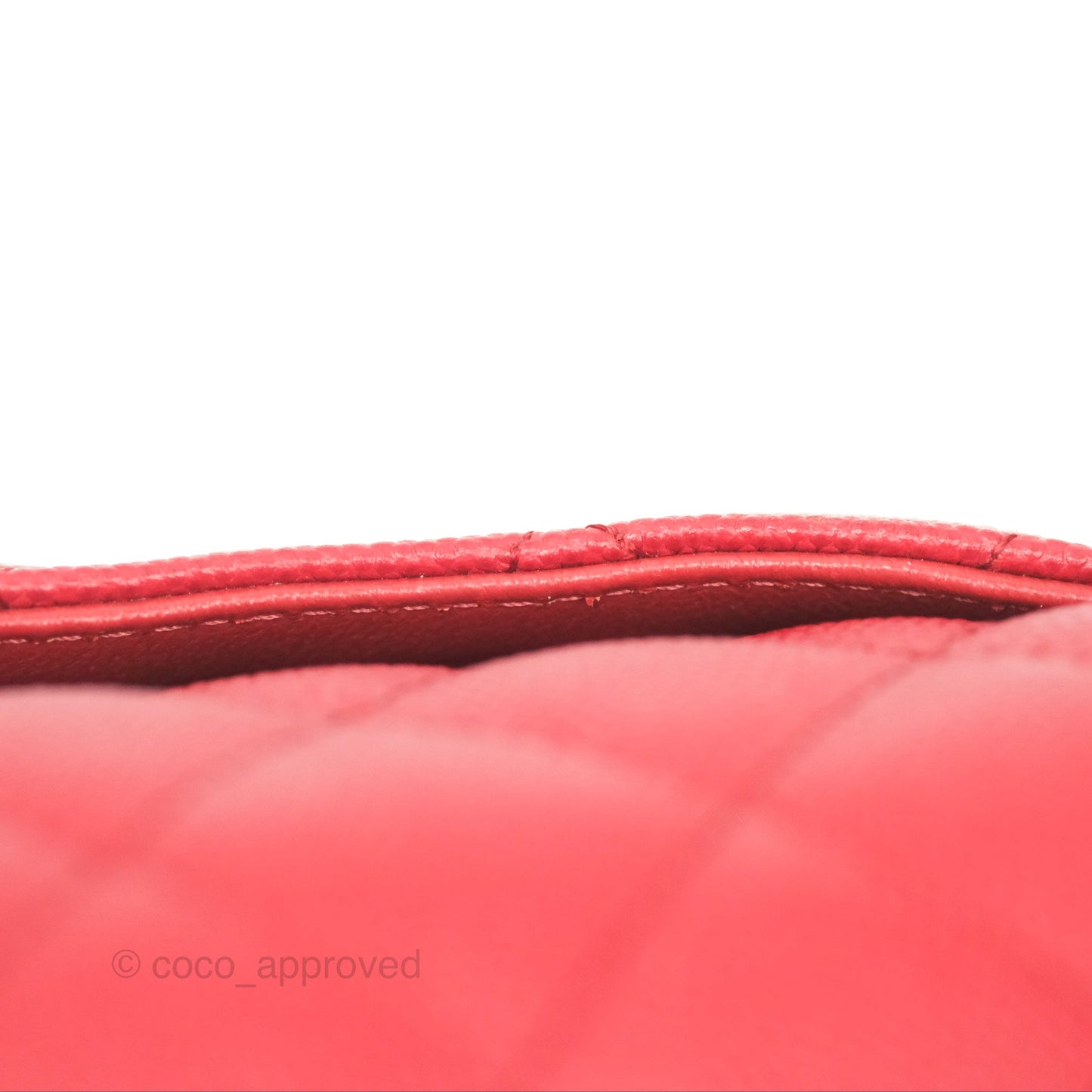 Chanel Quilted Mini Rectangular Red Caviar Silver Hardware