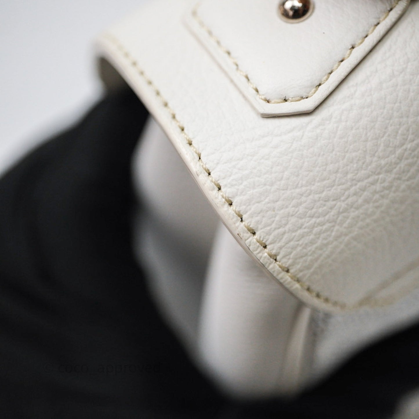 Goyard Saïgon Mini Bag Chevroches Calfskin White Silver Hardware