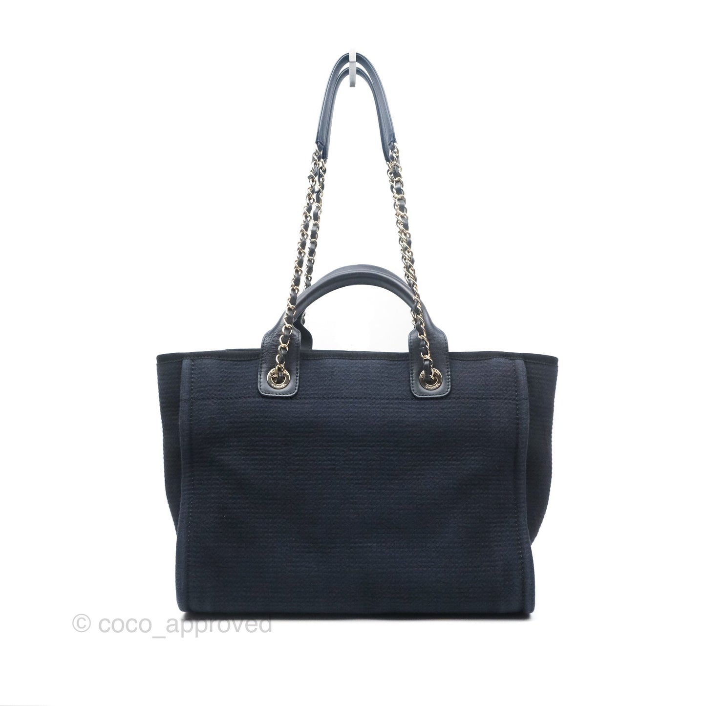 Chanel New Small Deauville Navy Canvas