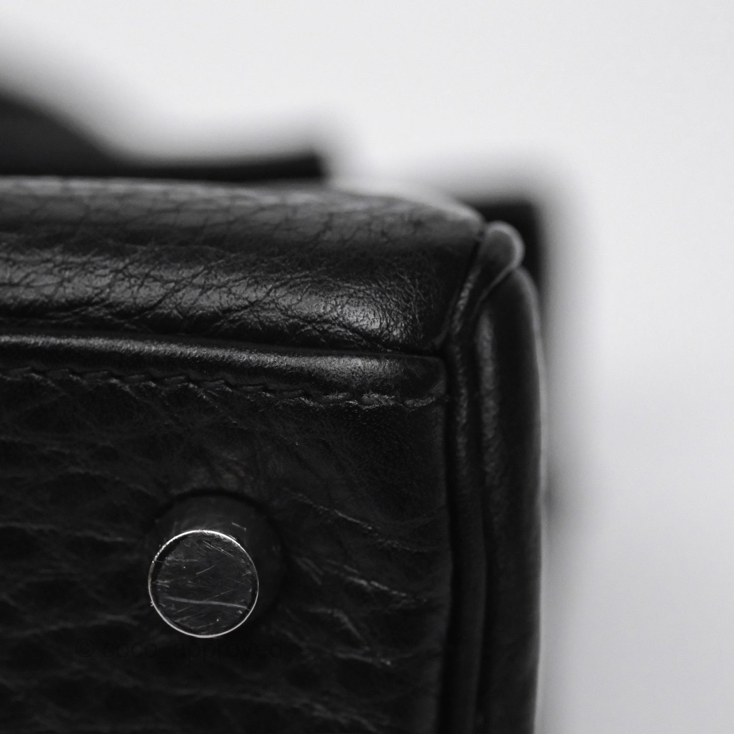 Hermès Kelly 28 Retourne Noir Black 89 Clemence Palladium Hardware