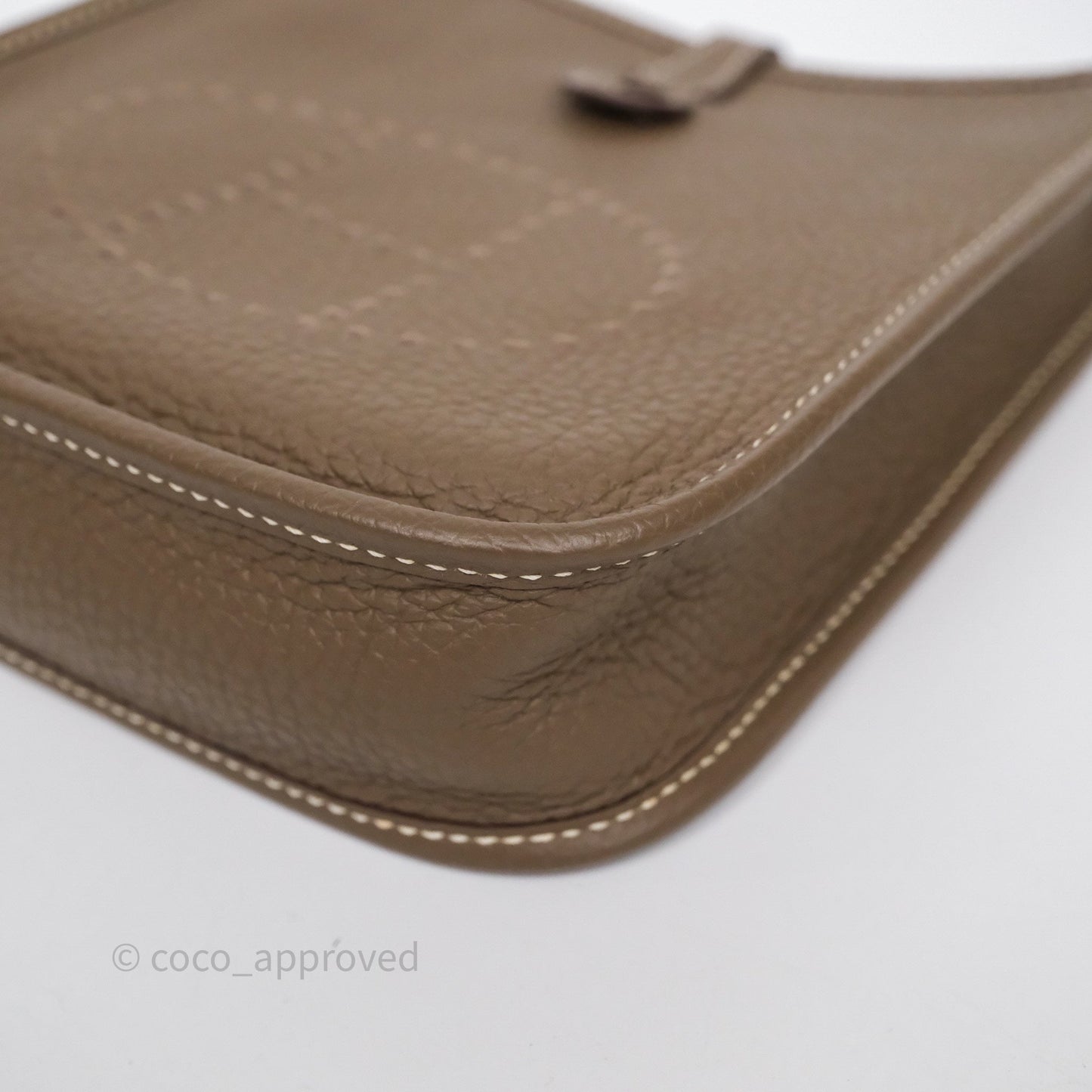 Hermès Mini Evelyne 16 Etoupe Clemence Palladium Hardware