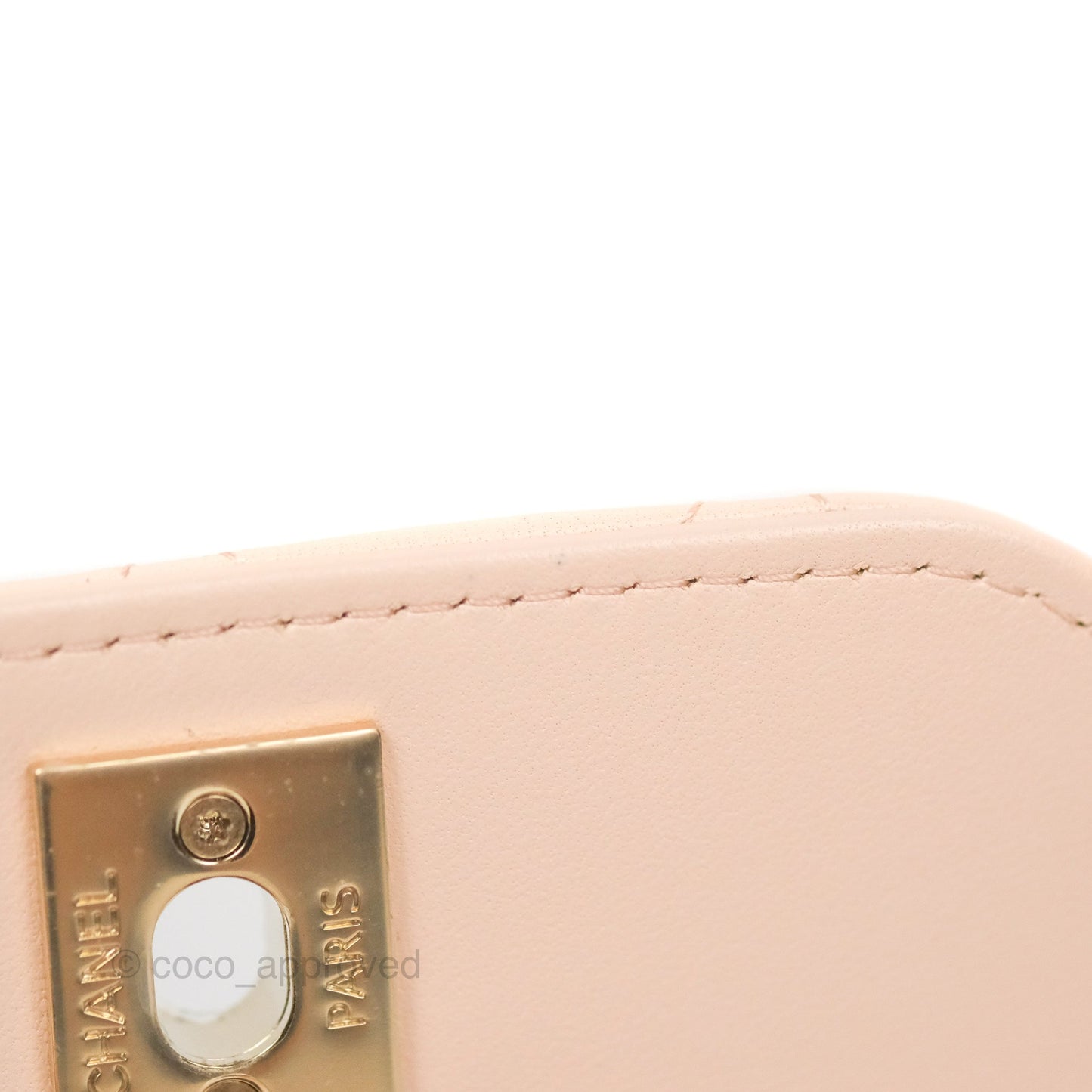 Chanel Mini Quilted Trendy CC Clutch With Chain Light Pink Lambskin Gold Hardware