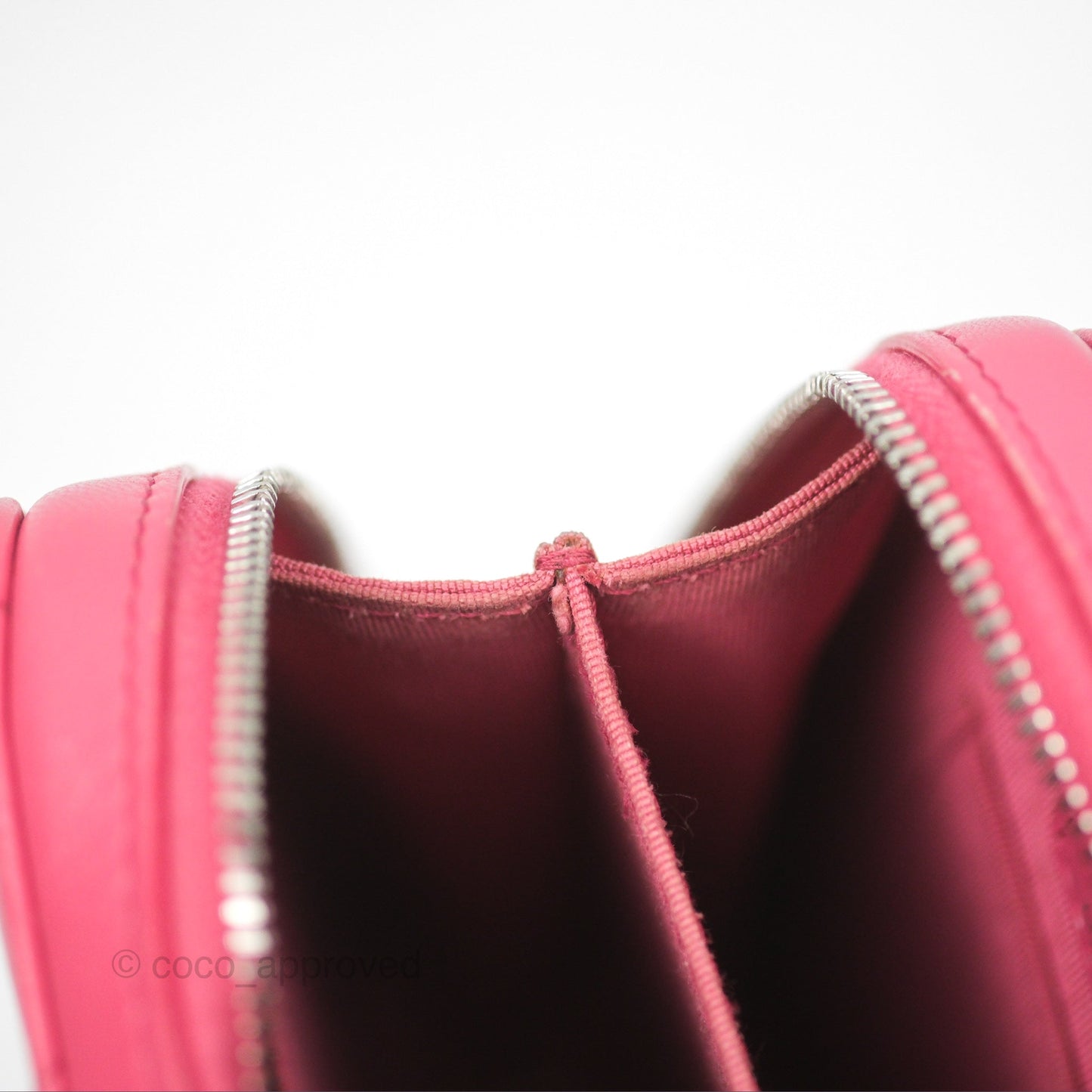 Chanel Quilted Phone Holder Pink Lambskin Silver Hardware