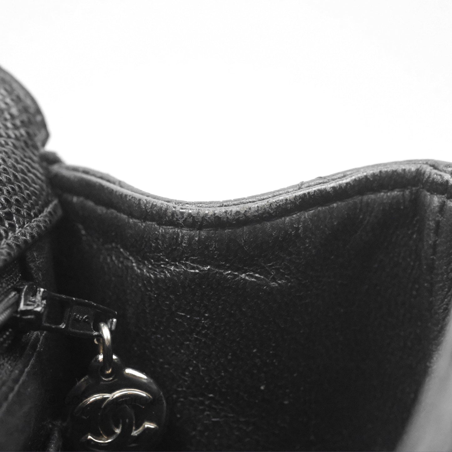 Chanel Classic Vintage Jumbo Single Flap Black Caviar Silver Hardware