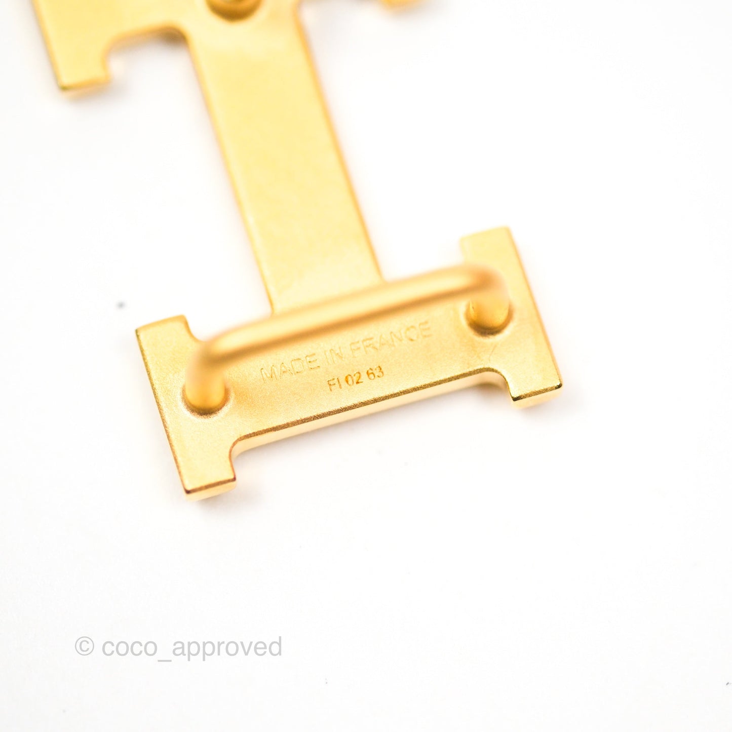 Hermès H Constance Mini Belt Buckle & Reversible Mauve Pale 09/ Gold 37 Swift / Epsom Gold Hardware