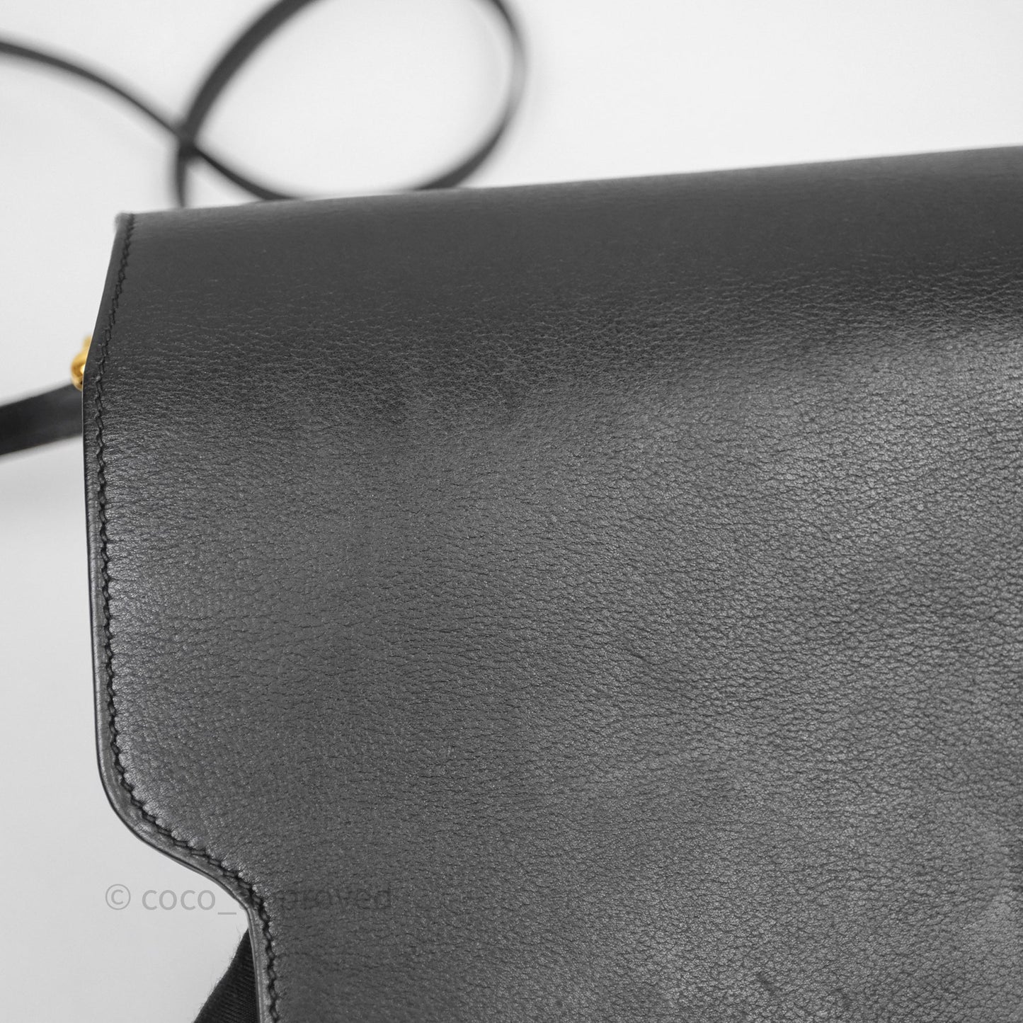 Hermès Roulis Mini 18 Black Veau Evergrain Gold Hardware