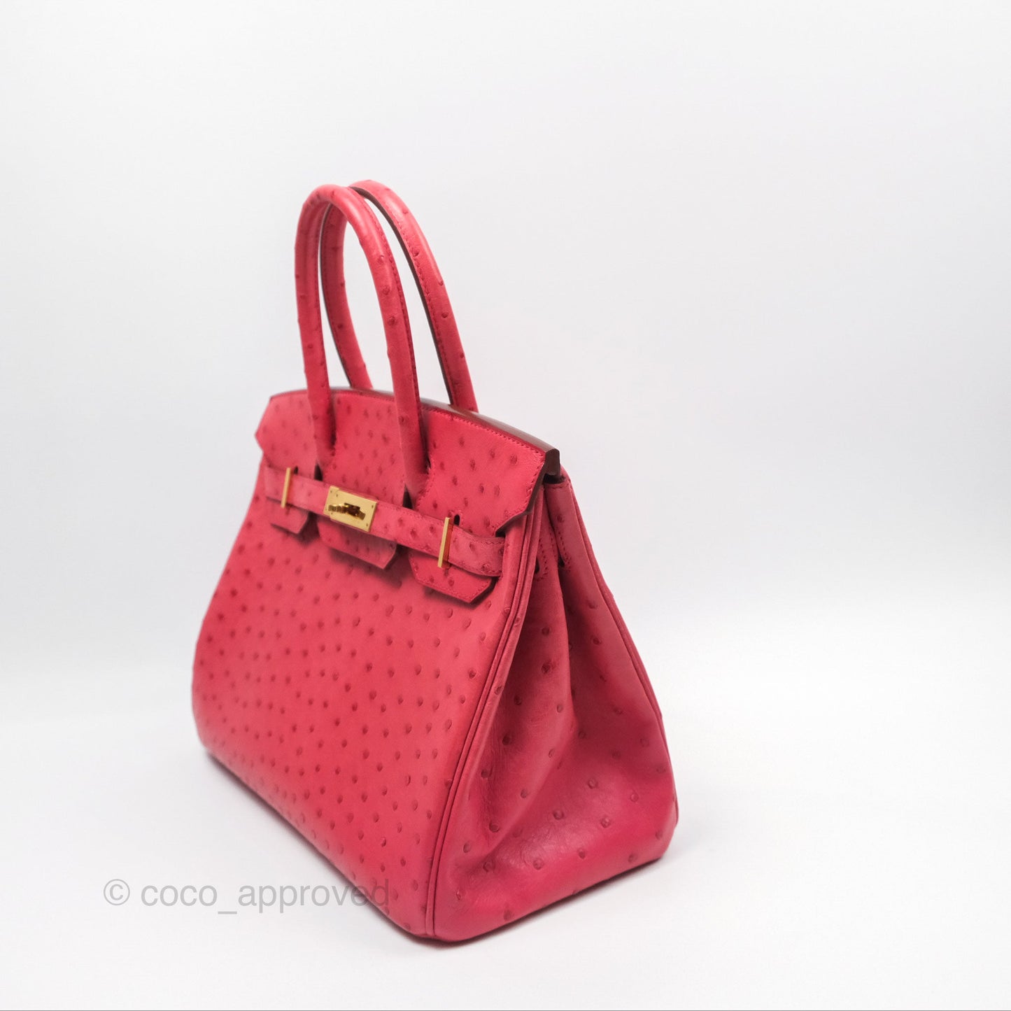 Hermès Birkin Retourne 30 Bougainvillea Ostrich Gold Hardware