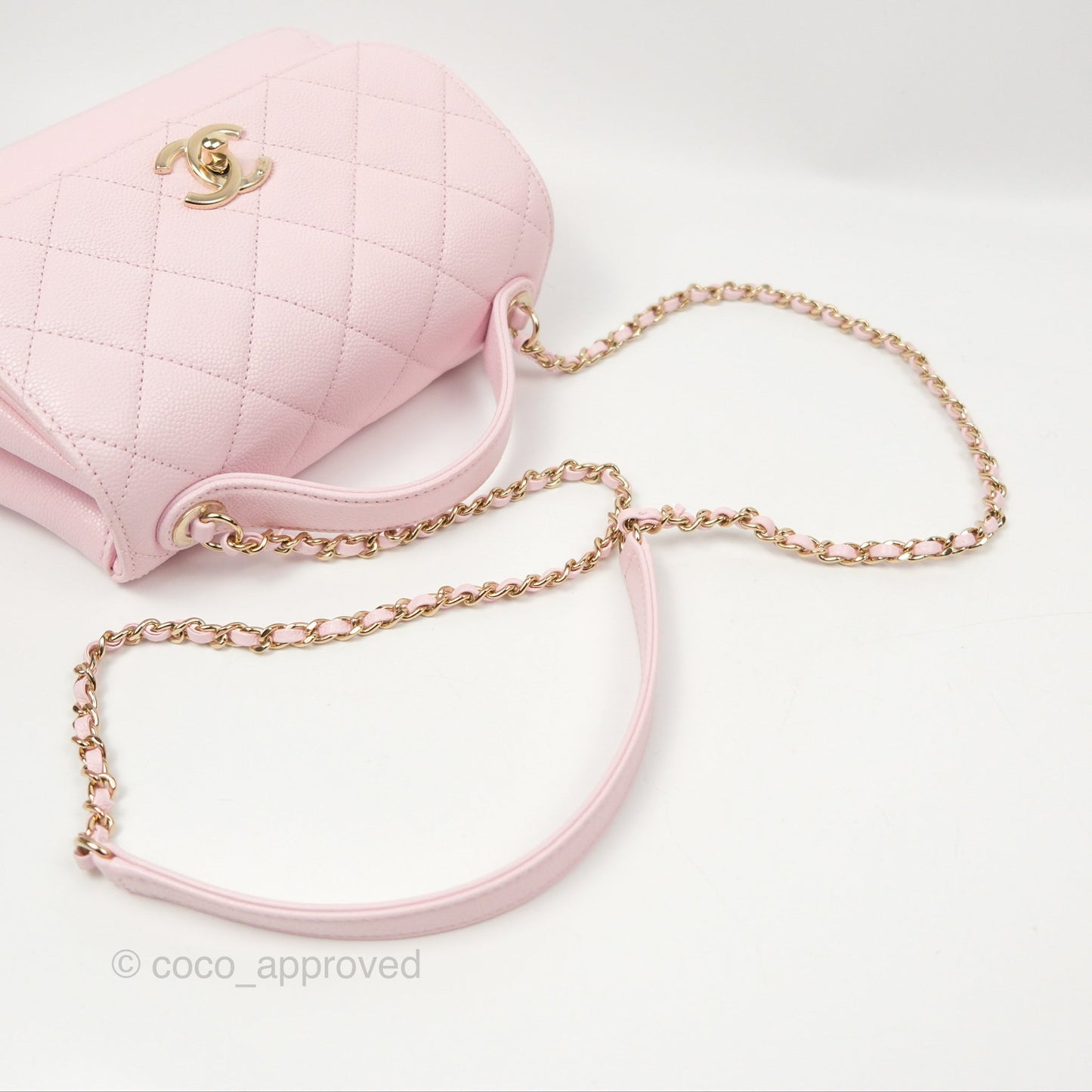 Chanel Quilted Small Business Affinity Flap Light Pink Caviar Gold Hardware