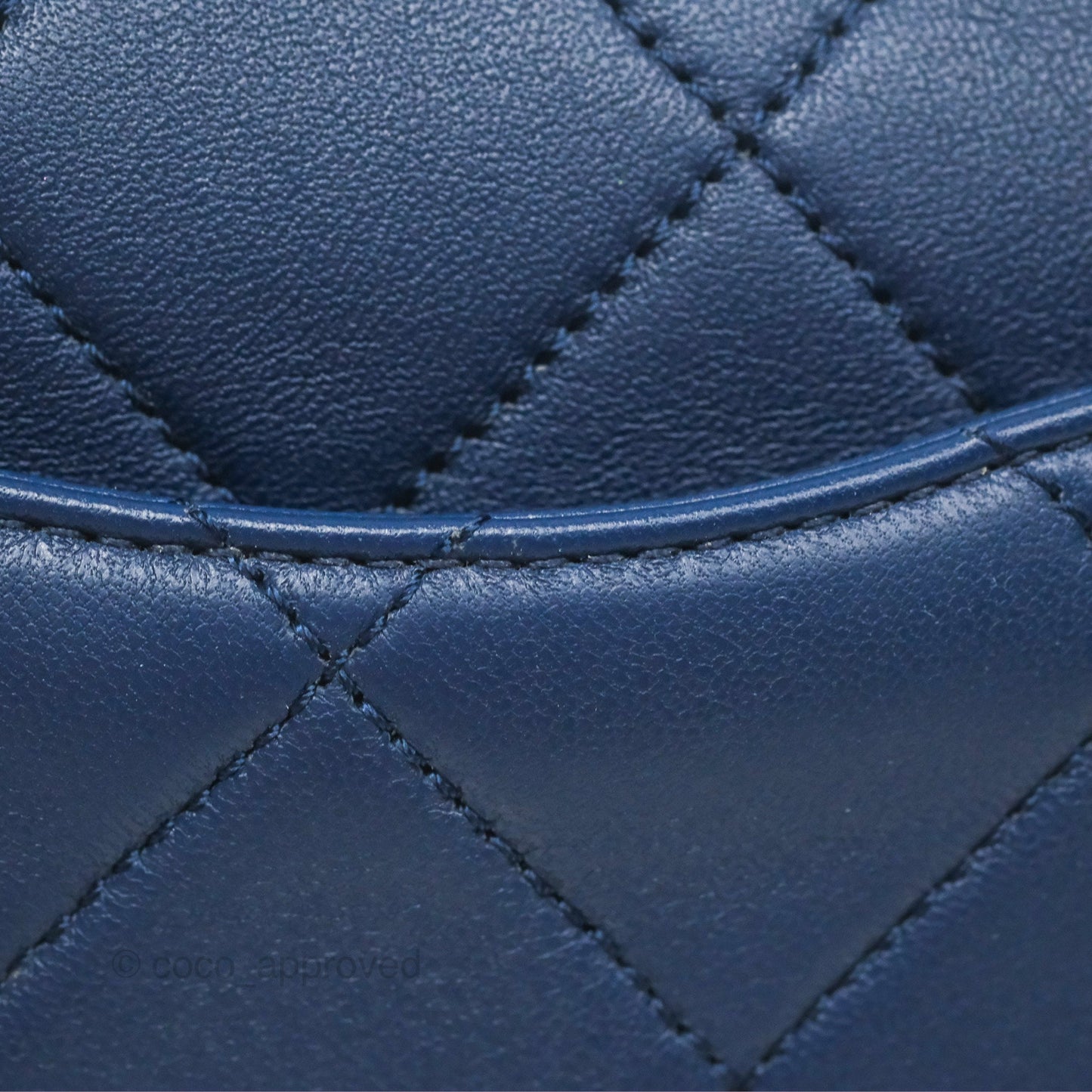 Chanel Resin Bi-Color Chain Belt Bag Navy Lambskin Gold Hardware