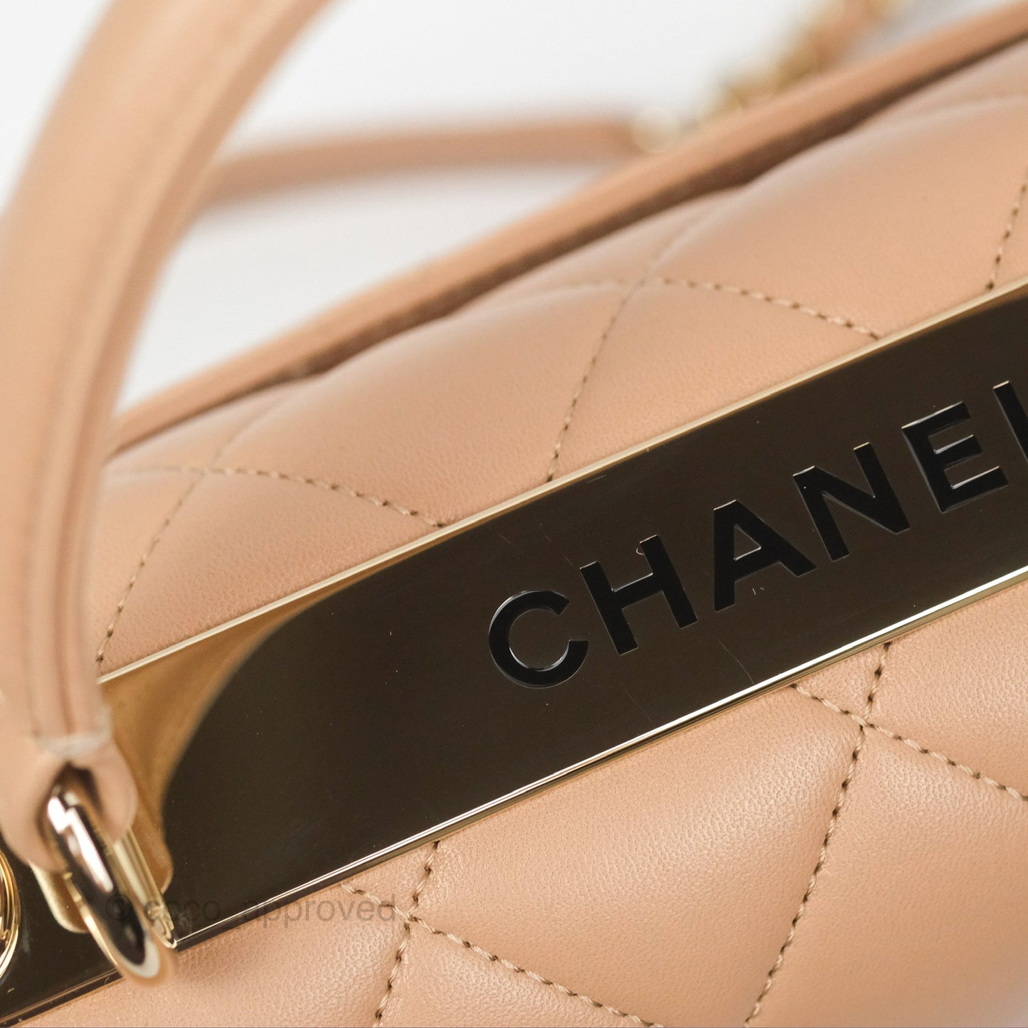 Chanel Trendy CC Small Beige Lambskin Gold Hardware 22S