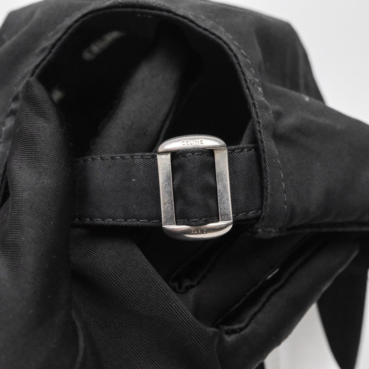Celine Initial Baseball Cap Cotton Black